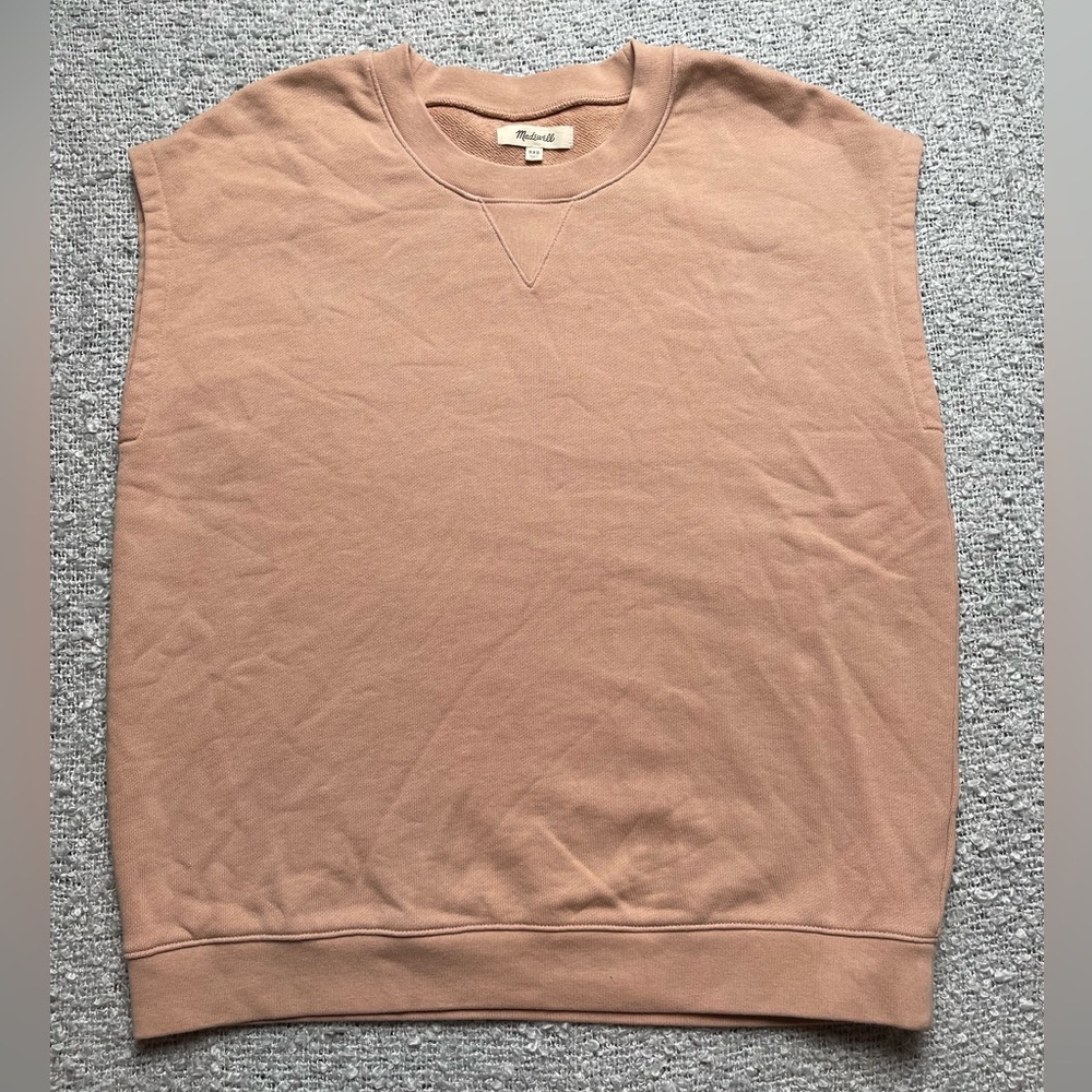 Madewell (Re)sourced Cotton Short-Sleeve Relaxed Sweatshirt Lagenlook Grunge Top